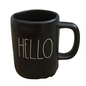 Rae Dunn 'HELLO' Artisan Collection by Magenta Matte Black  Mug 18 oz